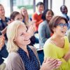 Group of Multiethnic Cheerful People Applauding
